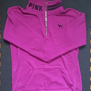 Pink Quarter-zip Sweater